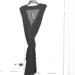 Alfani Black & White Wrap Dress
